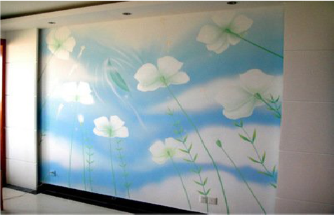 淮安画墙绘怎么画好白云的蓬松感？