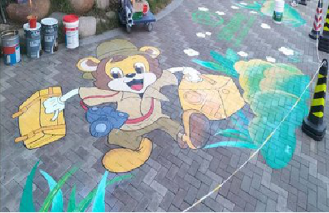 淮安夏季画地面彩绘会遇到的问题